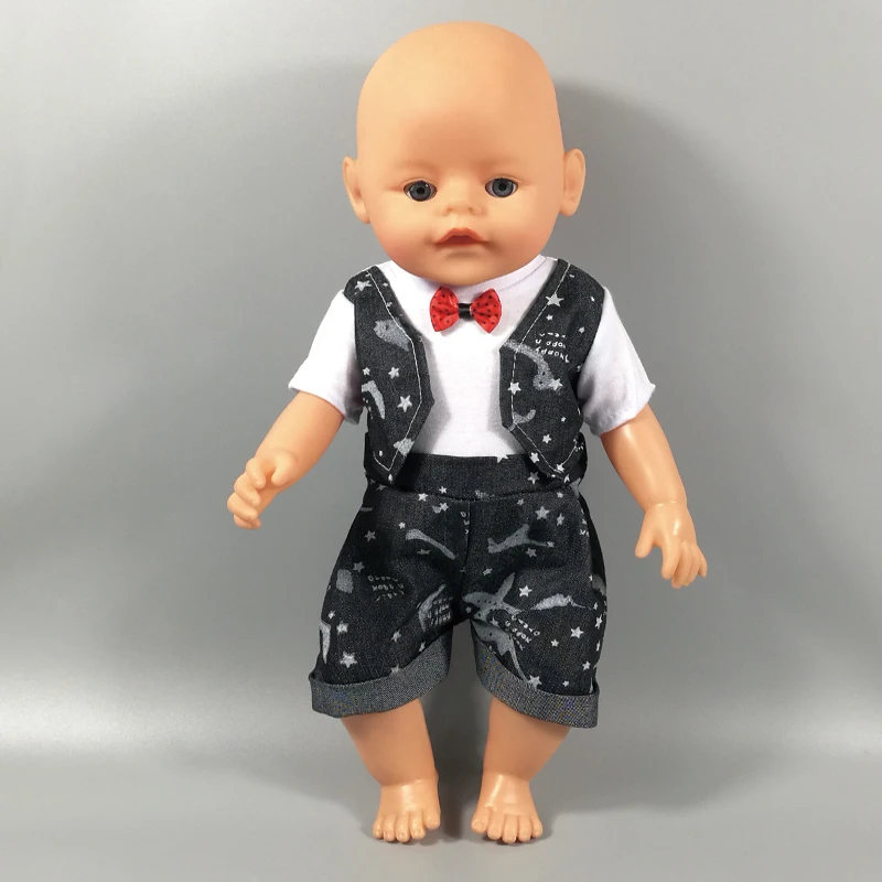 Одежда для кукол Born Baby 18 дюймов 40 43 см розовый и синий цвета с единорогом