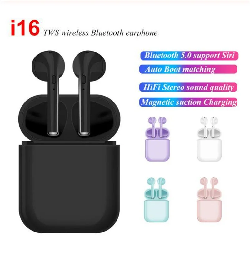 I16 TWS Беспроводные Bluetooth 5 0 наушники стерео бинауральные звонки для iPhone Android Samsung