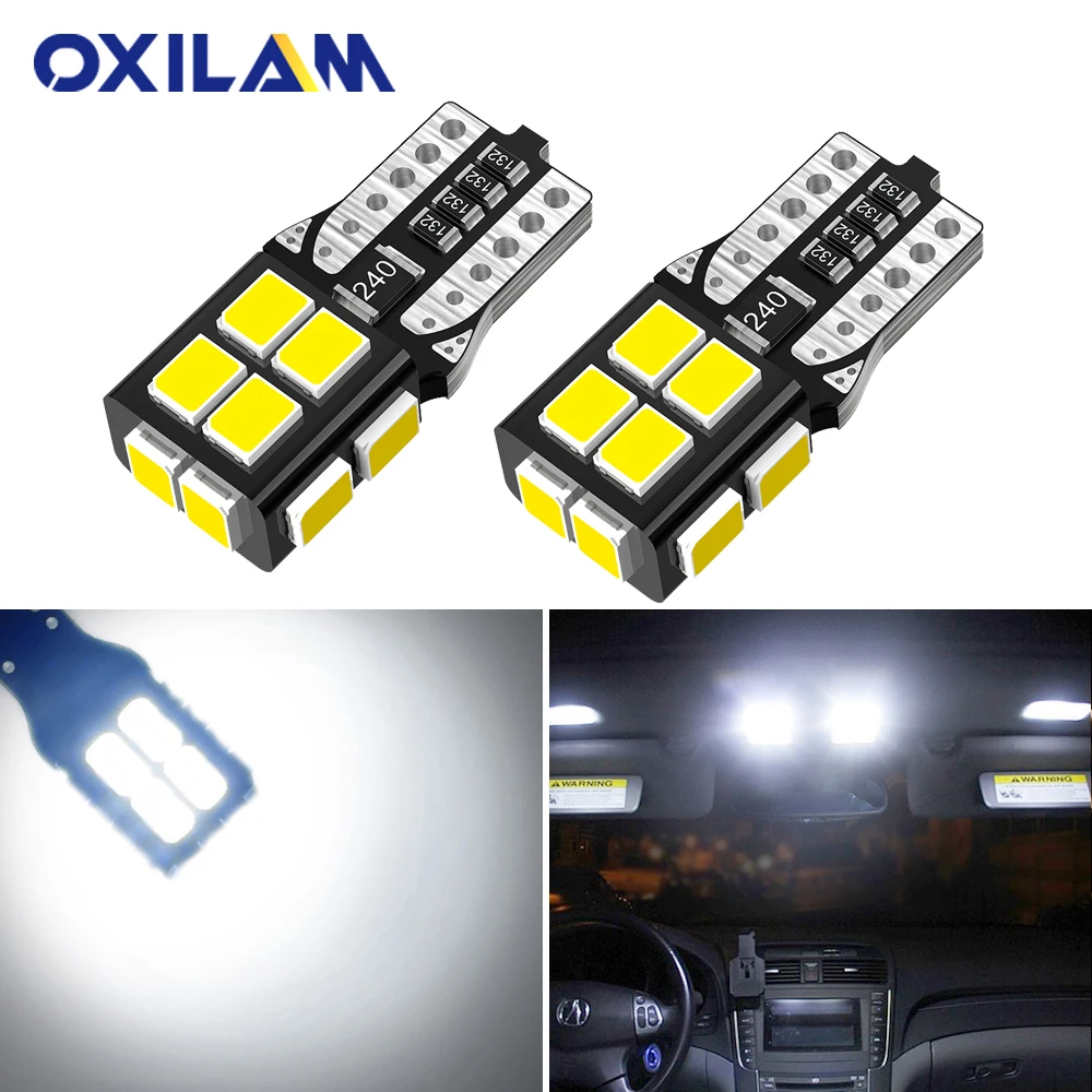 OXILAM T10 авто лампа W5W светодиодный светильник лампы 194 168 Canbus без ошибок автомобиля