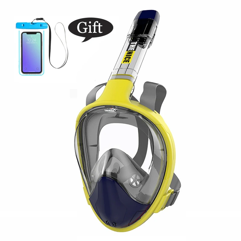 Маска для подводного плавания с полным лицом анти туман Gopro панорамная маска очки