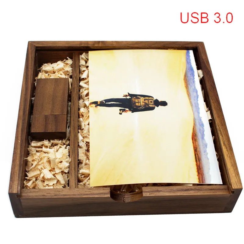 TEXT ME usb 3 0 деревянный + коробка 64 Гб флеш накопитель 4 ГБ 8 16 32 фотография usb3.0