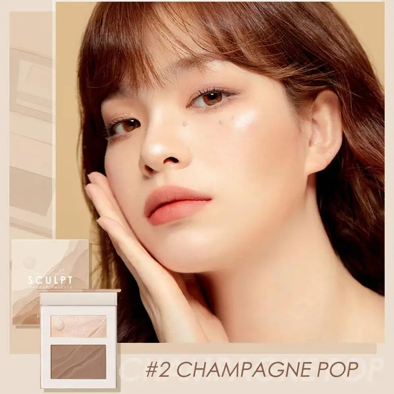 

Three Dimensional Multi-purpose High Gloss Trimming Face Matte With Bronzer Illuminator Plate Cosmetics Mirror Highlighter D1I7