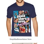 Футболка Grand Theft Auto Vice City, футболка с принтом игры GTA, футболка для подростков 2021, лучшее качество, Мужская футболка с коротким рукавом, фирменная одежда со скидкой