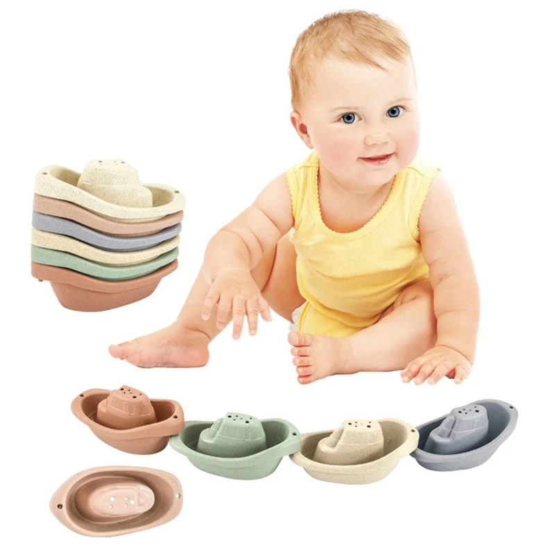 Beach Toy for Kids Interactive Water Toys for Baby Floating Stacking Cup Model Float Boat Swimming Pool Toys Bath Toys