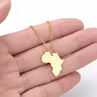 CHENGXUN кулон Карта Африки ожерелье с символом родины, ожерелье с картой мира, модные украшения, золото для семьи, африканских друзей