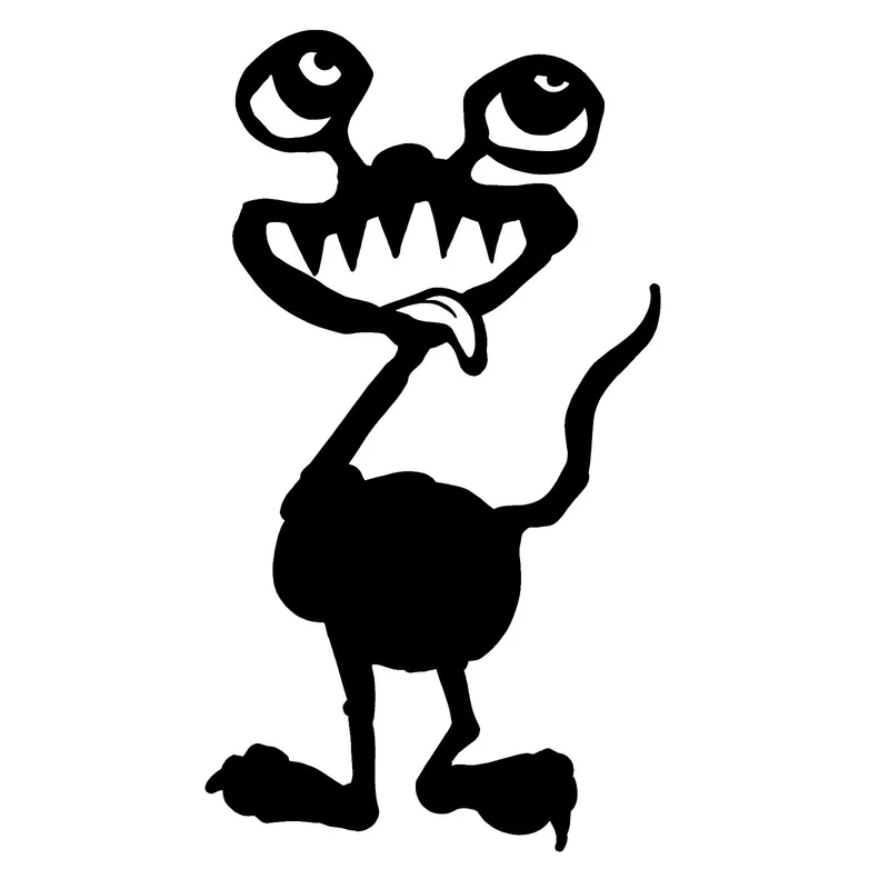 

LLY-2128 Cartoon Funny Alien Monster Personality Car Sticker PVC Auto Decorative Accessories Quality Waterproof Creativity Decal