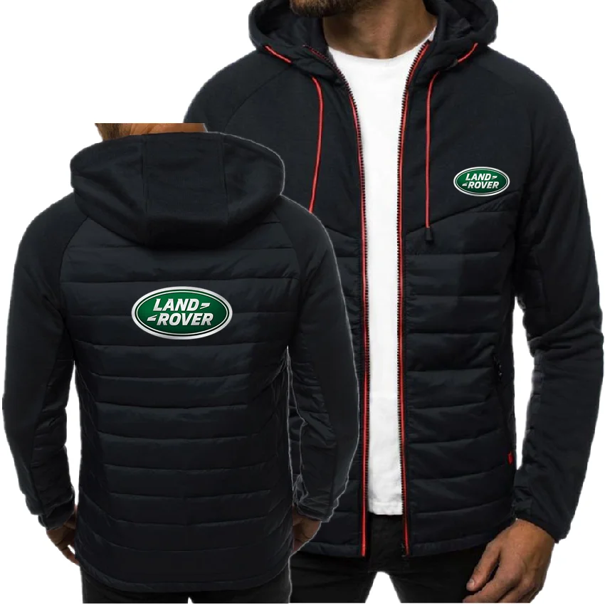 Мужская толстовка на молнии Land Rover однотонный пуловер с длинным рукавом и