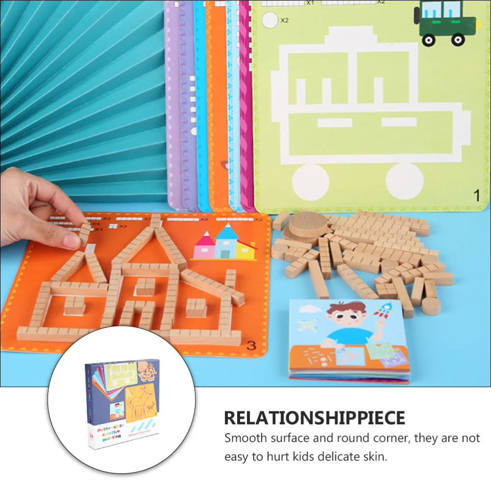 

1 Set of Funny Wooden Puzzle Creative Picture Matching Blocks Children Gift
