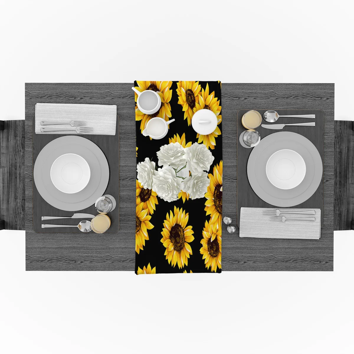 Подсолнечное растение натуральная искусственная табличка флаг скатерть