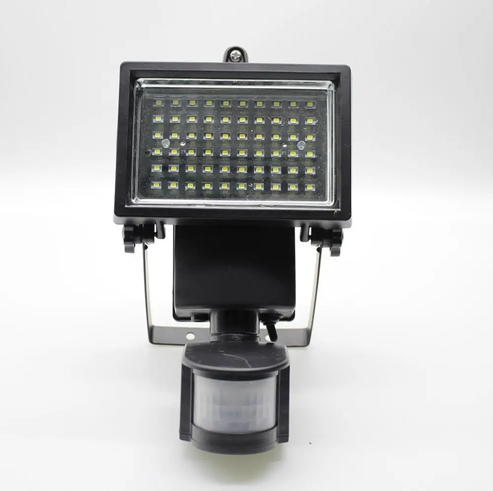 60 светодиодов солнечной энергии PIR датчик движения Точечный светильник