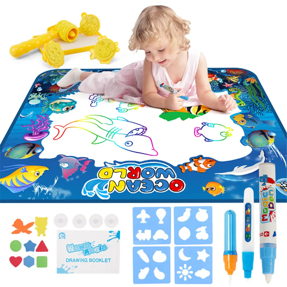 

Large Magic Drawing Mat Water Painting Writing Doodle Board Foldable Climbing Mat Educational Toy Gifts For Children Boy Girls