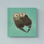 Картина Милые Выдры на холсте с подрамником  Российской производство  Крепление в подарок