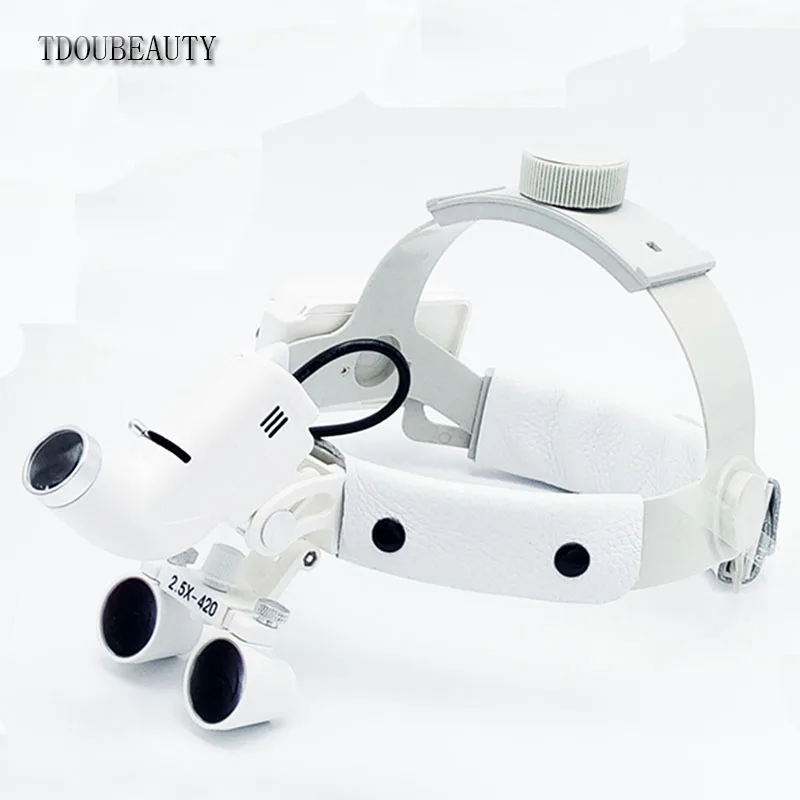 5 Вт полости рта фары 2.5X увеличительное Стекло супер яркий светодиодный