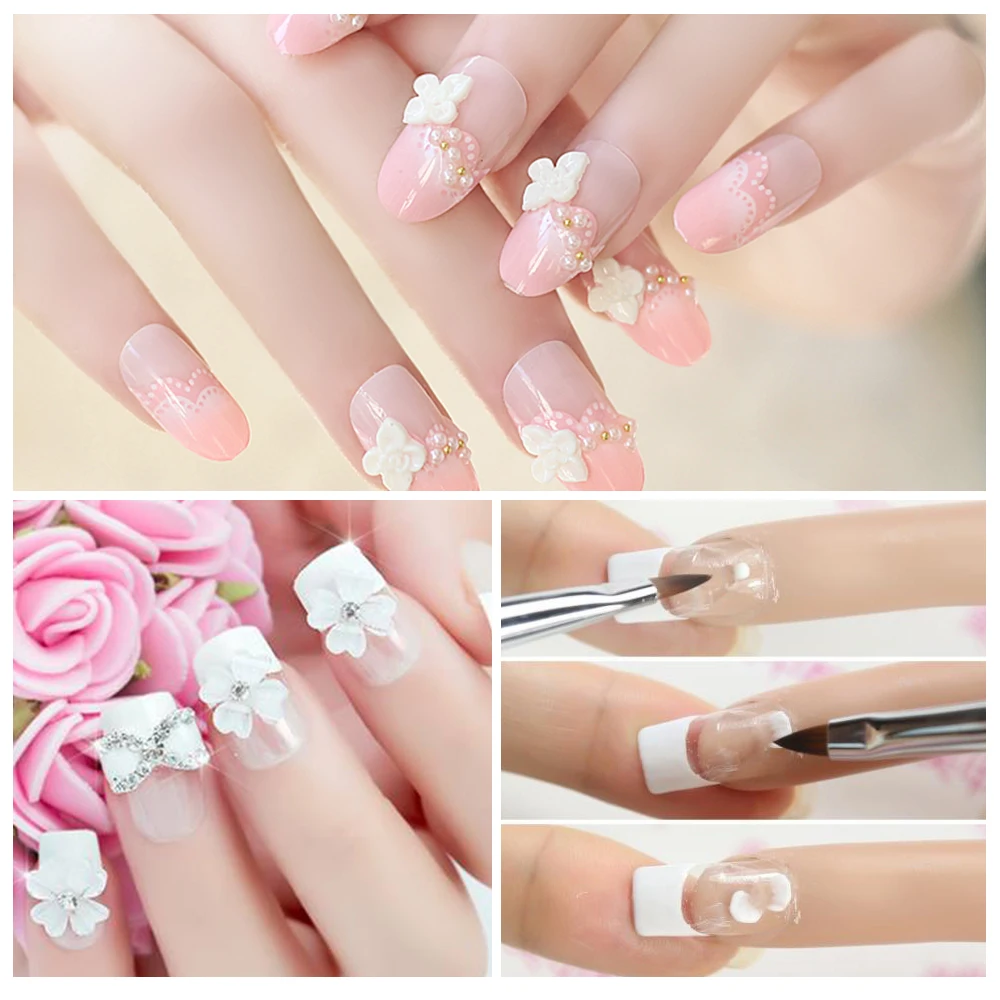 Кисть для ногтей из ворса Колонка акриловых порошков кисти дизайна овальные