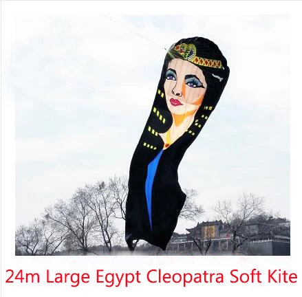 

Бесплатная доставка Высокое качество 24 м египетская Клеопатра большой мягкий воздушный змей Рипстоп нейлон летающий змей из ткани weifang воз...