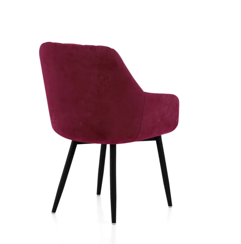 Бархатный обеденный стул с мягкой спинкой современное кресло для отдыха черными