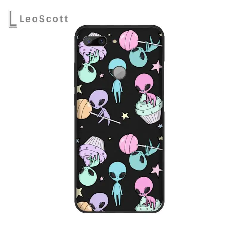 

Aesthetics Cute Cartoon Alien Phone Cases For Huawei Enjoy 7 7s 8 8e 9 9e 10 plus P8lite 2017 Honor 5a view9 play 3e