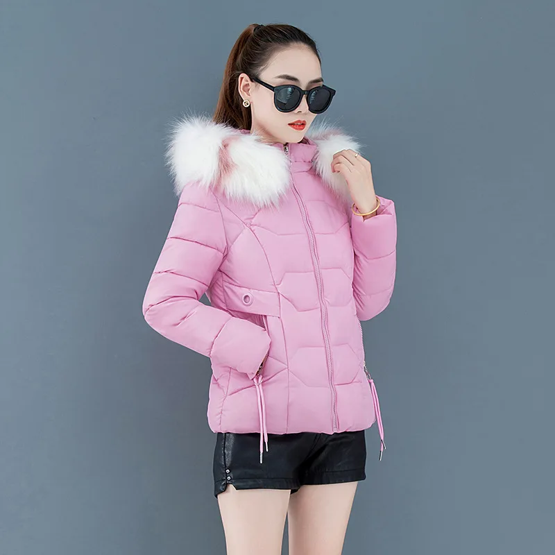 Winter Women's Cotton Coat 2022 Winter Korean Temperament All-match Casual Large Fur Collar Down Cotton Jacket High Quality