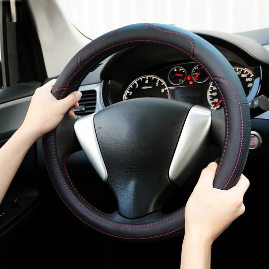 Кожаный чехол на руль автомобиля для Nissan Altima Qashqai X-Trail Tiida Almera Juke Note первоклассные