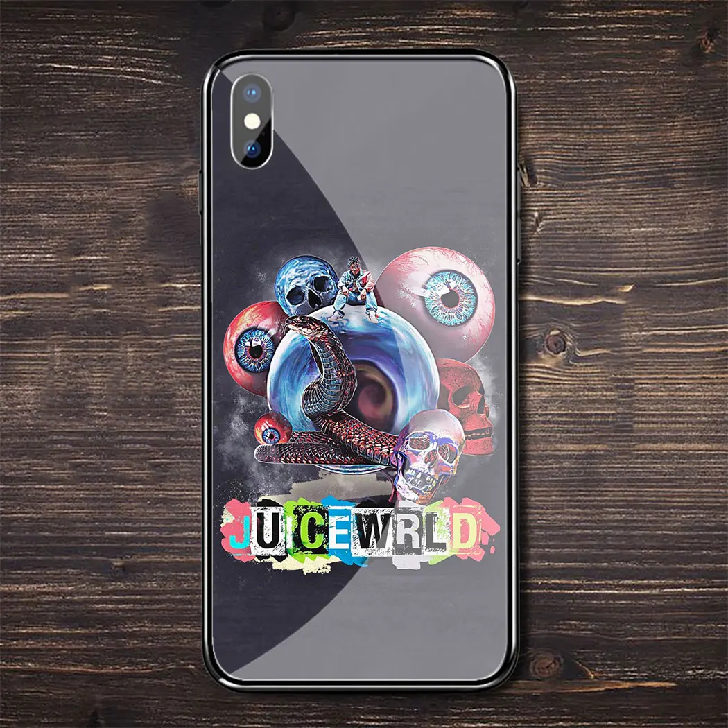 TG9 L44 Rapper Juice WRLD чехол из закаленного стекла для iphone 11 Por XS Max XR X 8 7 6 6S Plus 5 5S SE чехол - Цвет: TG9
