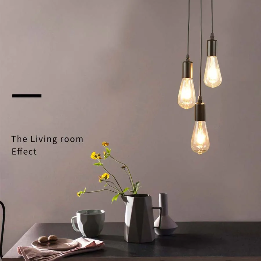 

Modern Led Pendant Lamps Silver White Black Bedroom Living Room Indoor Lighting 110v 220v Nordic Cord Led Hanging Light Hanglamp