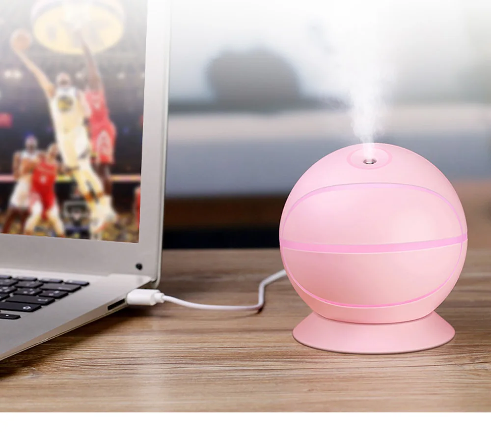 

JSLG 240ML Large Capacity Basketball Car Air Humidifier with LED Light