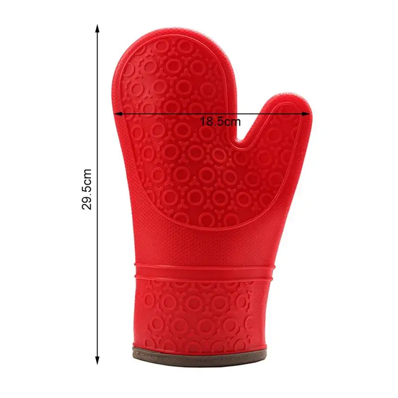 

Silicone Microwave Oven Gloves with Cotton Non-slip Thickened Extended Oven Gloves for Baking Kitchen Accessories