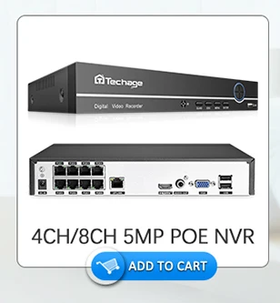 Techage H.265 5MP FULL HD безопасность POE IP камера двухсторонняя аудио новая AI камера IR-CUT наружного видеонаблюдения для ONVIF NVR