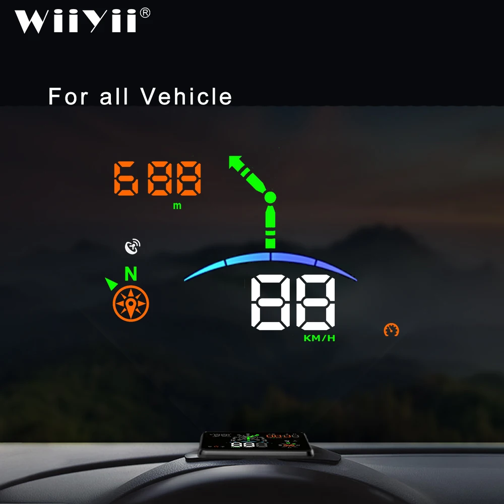 2020 Новый HUD H8 дисплей с головкой измеритель скорости лобового стекла автомобиля