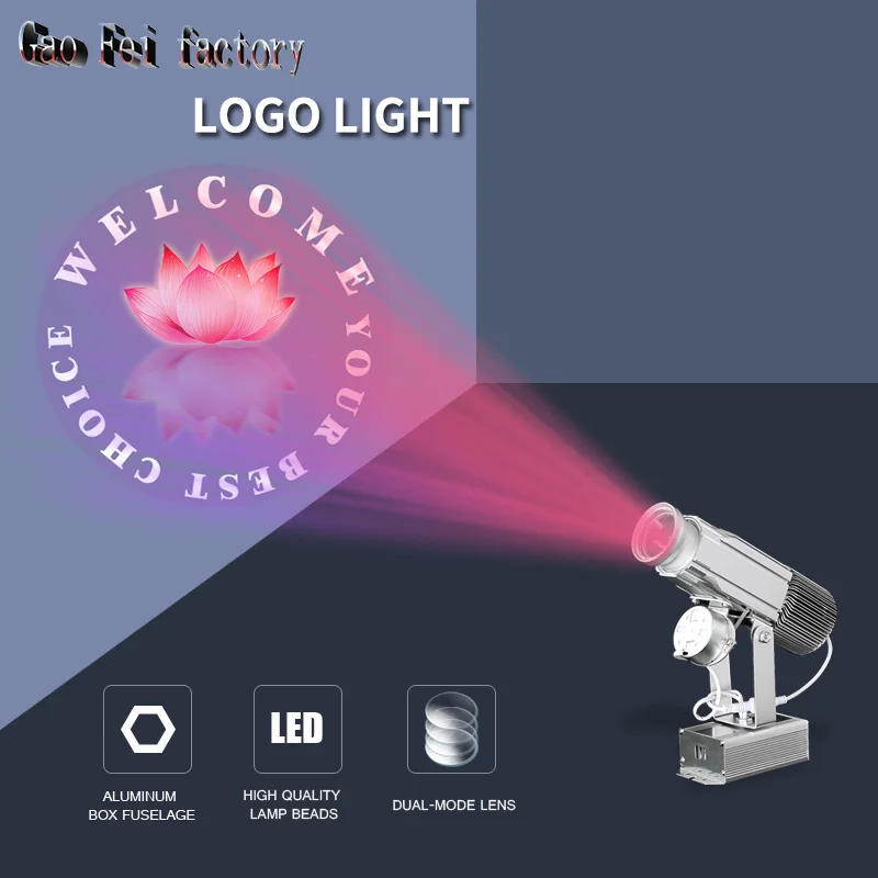 Пользовательский светодиодный проектор Lyre Gobo Hd для внутренней двери вращающаяся