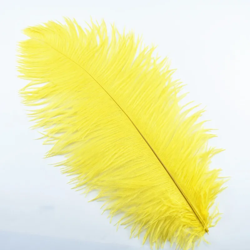 50 шт. желтые страусиные перья для рукоделия 15 70 см Декор свадебные украшения из