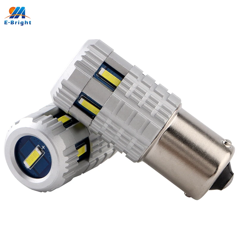YM E-Bright 2 шт. 1156 P21W BA15S BAU15S PY21W 3156 P2W 7440 W21W Led Canbus без ошибки автомобильных огней сигнала поворота авто лампы белый 12V