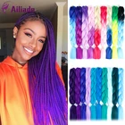 AILIADE африканские косички из вискозы, Длинные Омбре Джамбо синтетические плетеные волосы, светлые розовые синие фиолетовые волосы для наращивания
