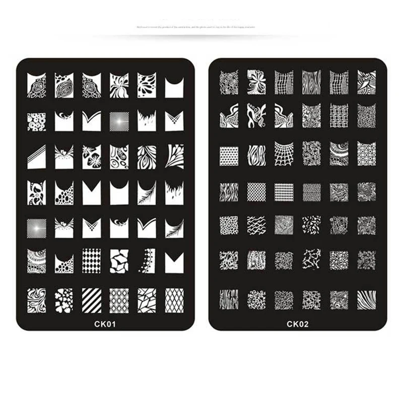 

1 Piece Nail Art Stamping Plates 14.5cm x 9.5cm Stainless Steel Nail Stamp Template Manicure Stencil Tools