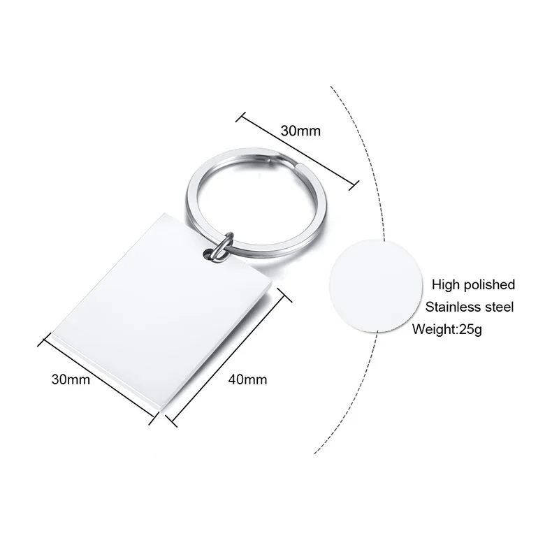 Vnox Бесплатная Гравировка Персонализированные информация брелок держатель для