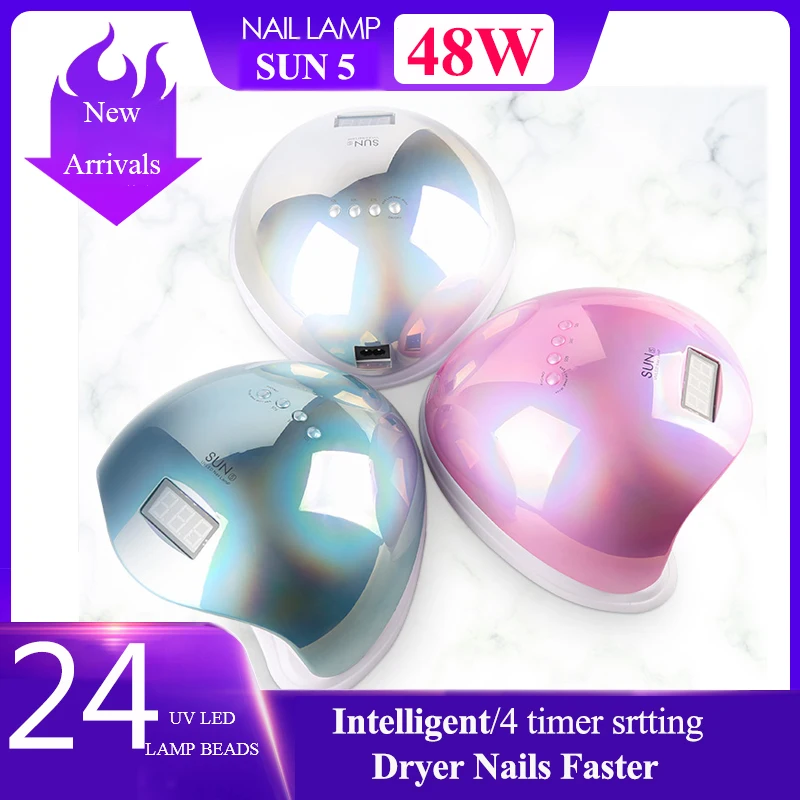 RainSolid SUN 5 УФ светодиодный светильник для сушки ногтей 54 Вт/48 Вт/36 Вт ледяная лампа