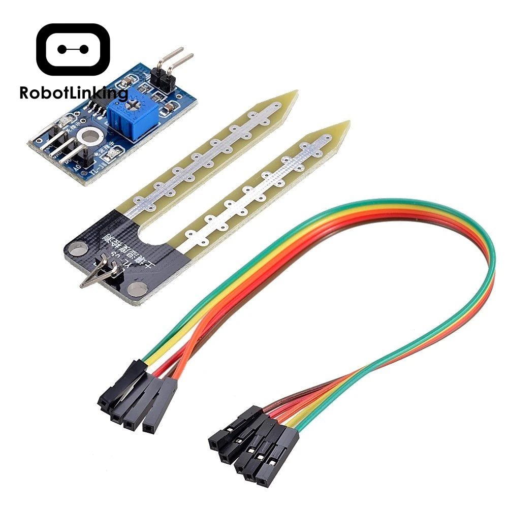 Robotlinking 5 X Soil Hygrometer Humidity Detection Module Moisture Water Sensor | Электронные компоненты и