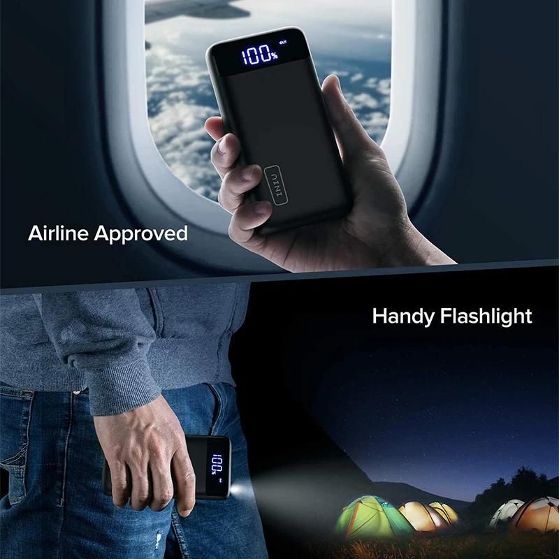 

INIU 20000mAh Power Bank 20W PD3.0 QC4.0 Fast Charging Portable Charger LED Display Battery Pack for iPhone 12 Pro Max 8 Samsung