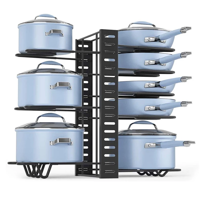 

Kitchen Organizer Metal Pan Shelf Multi-layer Foldable Pot Rack Rack Dish Home Supplies Kitchen Accessories