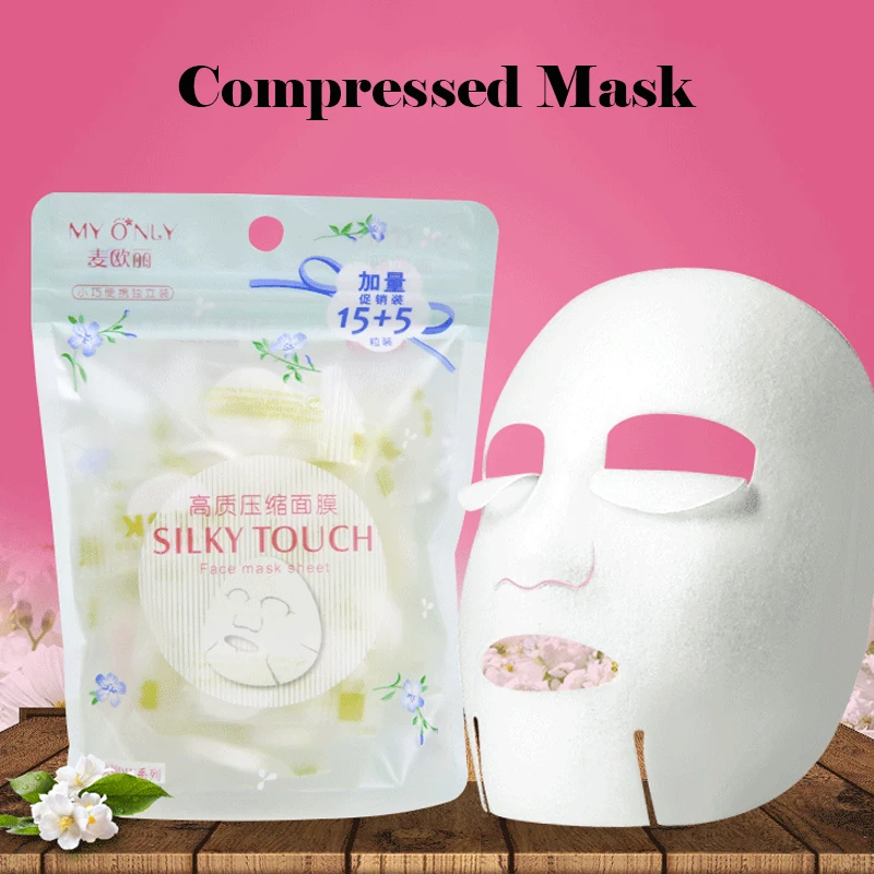 20 шт. / Pask Сжатый Маска Для Лица Бумаги DIY Одноразовые Маски Женщин Макияж Ухода За
