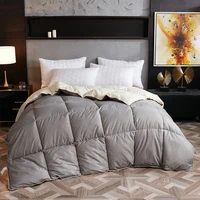 solid color white gooseduck down quilt duvets thicken winter warm feather comforters 100 cotton cover king queen twin full