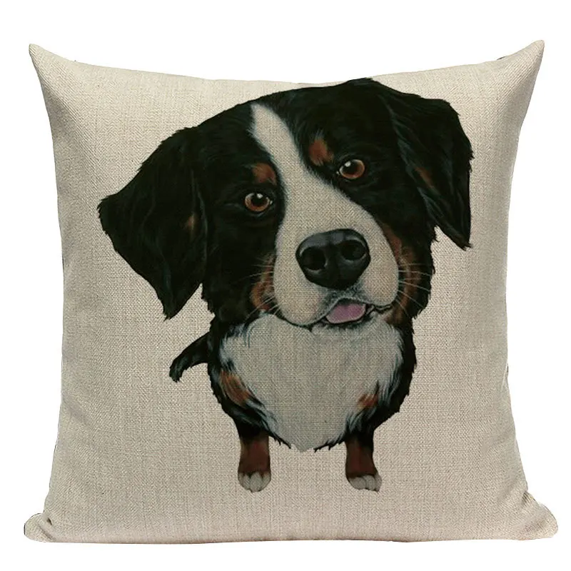 Модная Скандинавская Домашняя одежда, домашний декор, Cojines, французский Buldog, принтованная диванная подушка, наволочка из льна и хлопка, Almofadas
