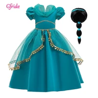 girls jasmine costume for kids long dresses dress up party belly dance dress indian disfraces kids arabian christmas clothes
