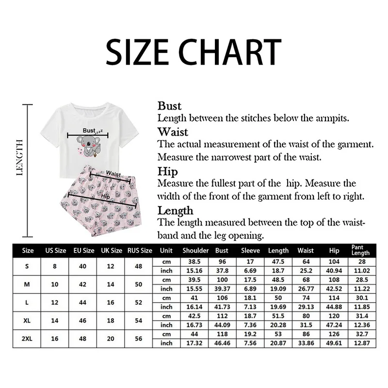 

Women's Sleepwear Cute Cartoon Print Short Set Pajamas for Women Pajama Set Sweet Short Sleeve T Shirts Shorts Summer Pijama