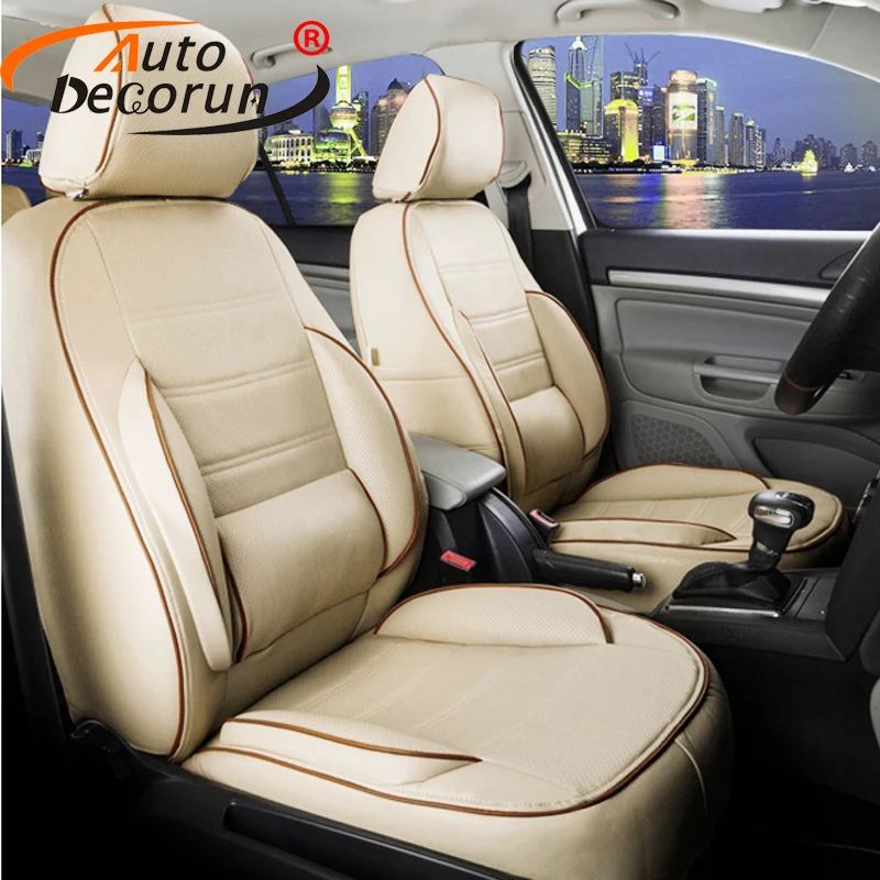 AutoDecorun пользовательские комплекты чехлов для сидений из искусственной кожи Peugeot