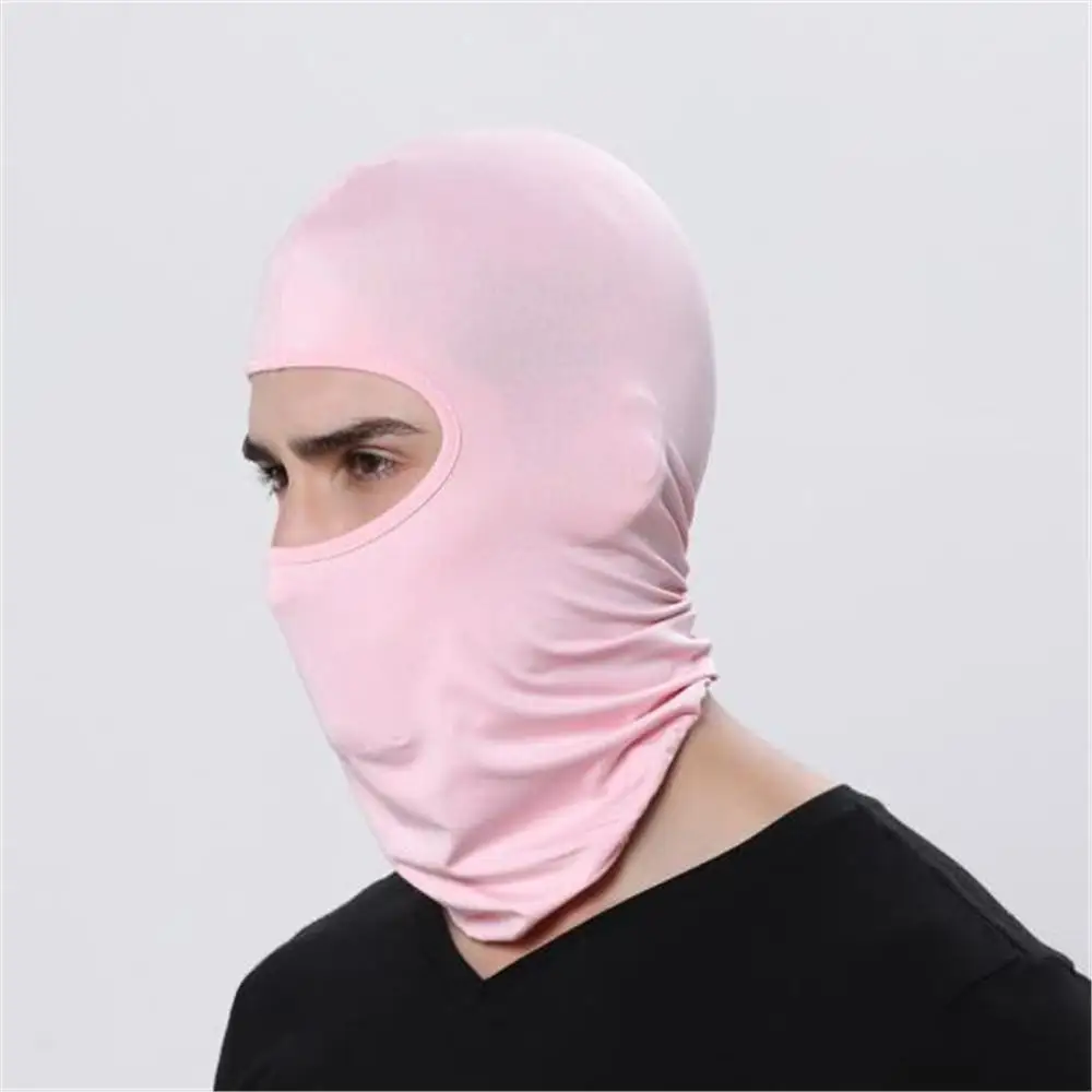 Pink Маска на все лицо для спорта на открытом воздухе, для шеи, мотоцикла, велоспорта, маска для лица, Зимняя Теплая Лыжная штормовка, Полицейская Балаклава, тактическая маска - Цвет: Pink