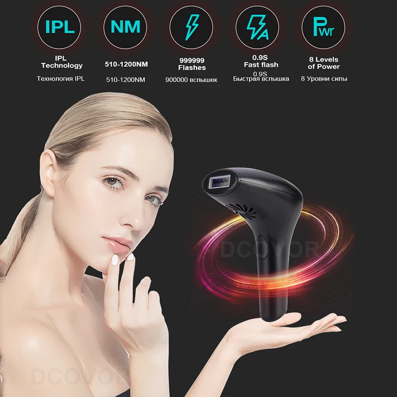 999999/900000 Flashes New IPL Epilator Permanent Photoepilator Hair Removal depiladora Painless electric Dropship | Бытовая техника