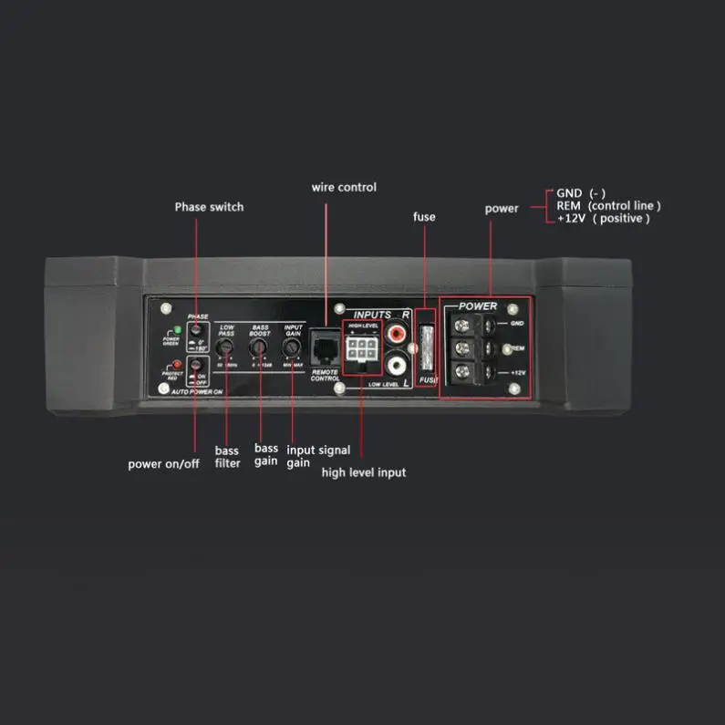 Универсальный литой алюминиевый фюзеляж тонкий 10 дюймов 600 Вт Тонкий под сиденье