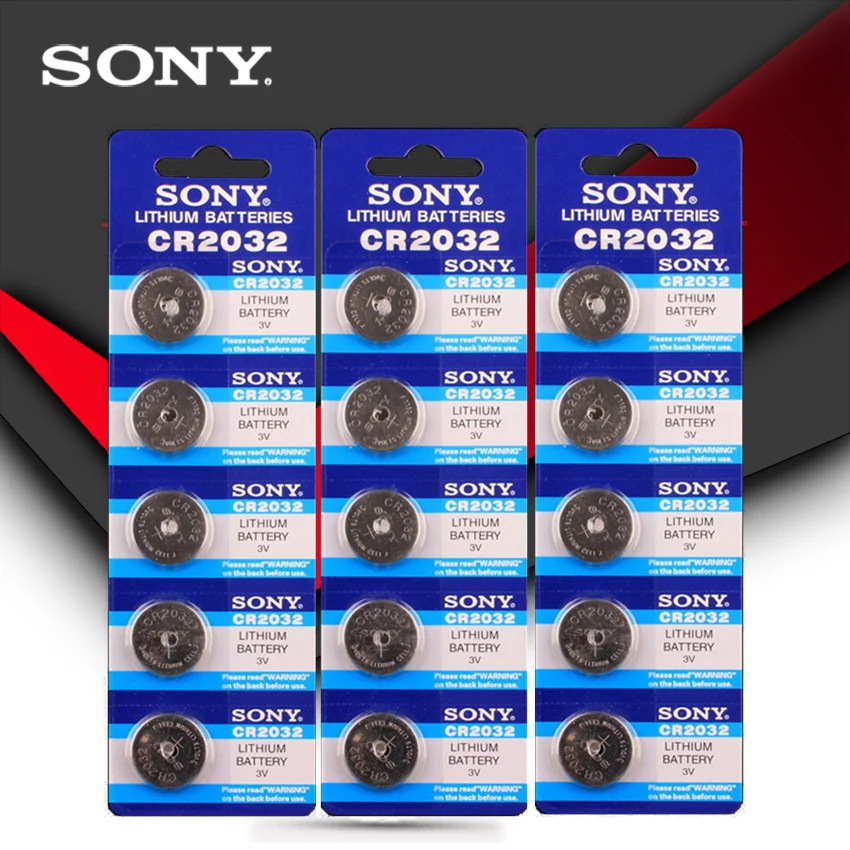 Кнопочная батарейка SONY cr2032 литиевая батарея для часов с калькулятором и пультом