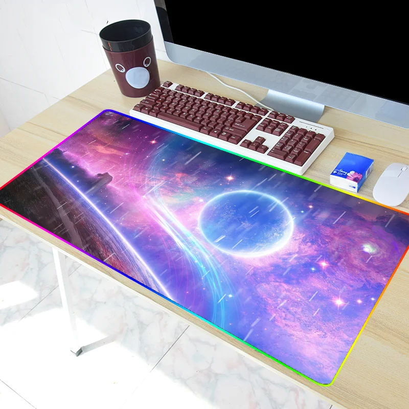 

Luminous Mouse Pad Oversized Table Mat RGB Colorful Game Gaming Office Keyboard Computer Pad Girl Cute Creative Gaming Mous Pad